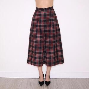 Y2K Italian Plaid Culottes (S) 